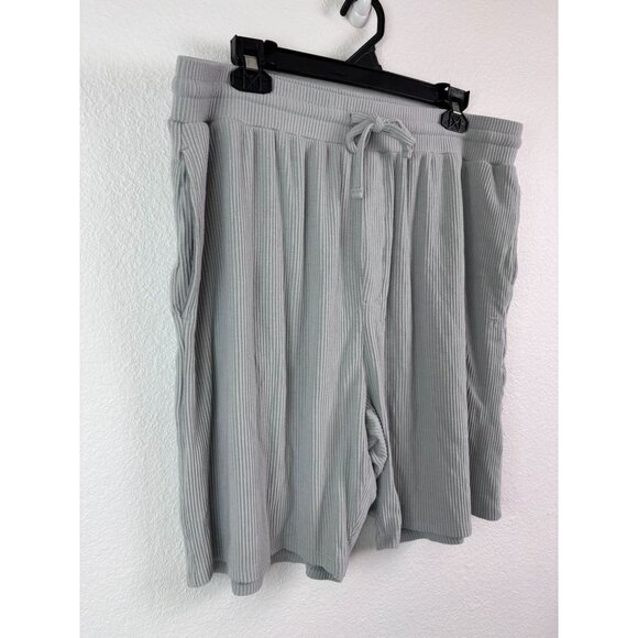Tommy John men's‎ 2XL grey zen ribbed lounge shorts 8" inseam casual stretch - Picture 2 of 6